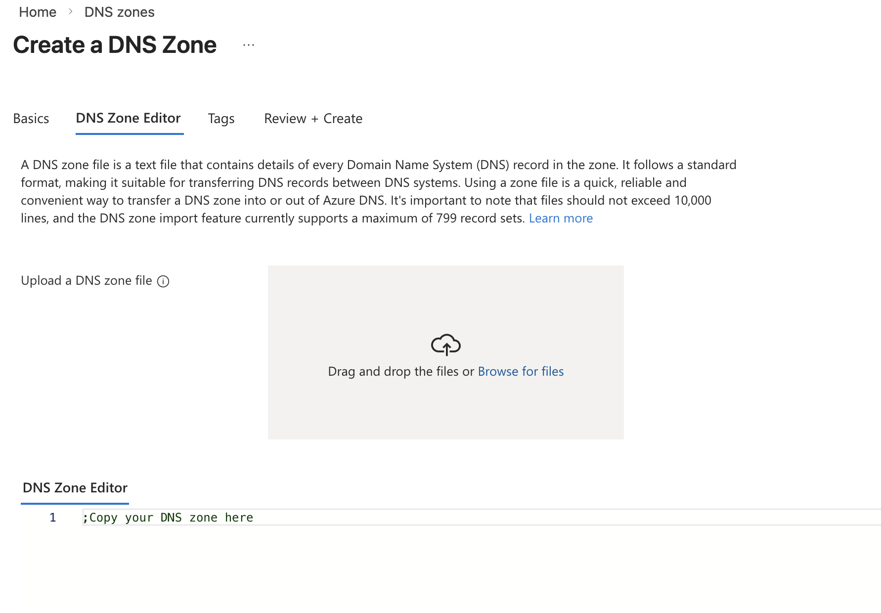 Create DNS Zone
